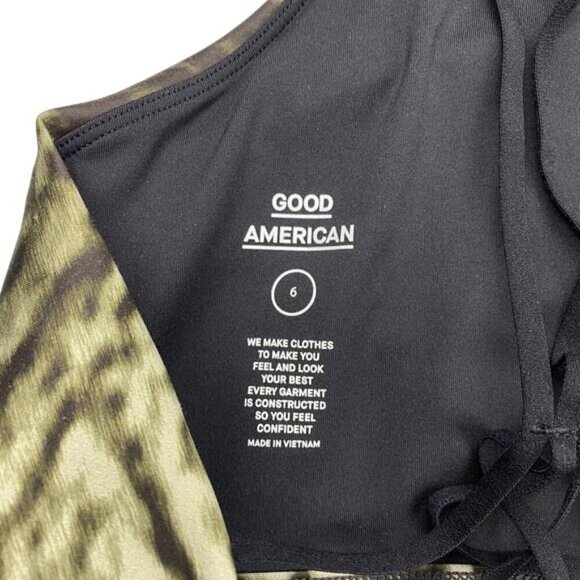 GOOD AMERICAN Wild Night Sports Bra Sz 6 Jungle Leopard Print - Picture 6 of 9